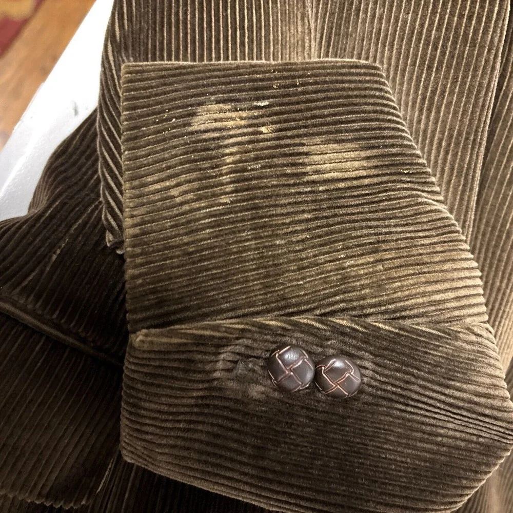 Vintage Calvin Sport Coat‎ 46L Brown Corduroy Blazer Jacket Casual Classic